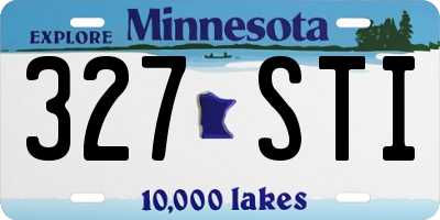 MN license plate 327STI