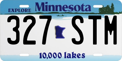 MN license plate 327STM