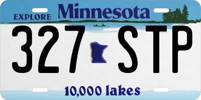 MN license plate 327STP