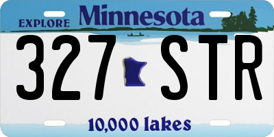 MN license plate 327STR