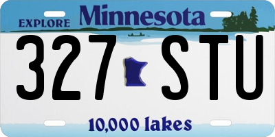 MN license plate 327STU