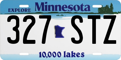MN license plate 327STZ