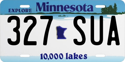 MN license plate 327SUA