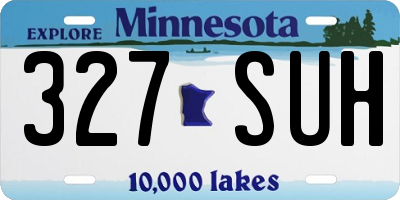 MN license plate 327SUH