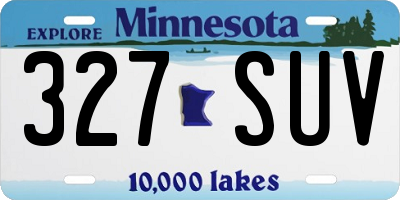 MN license plate 327SUV