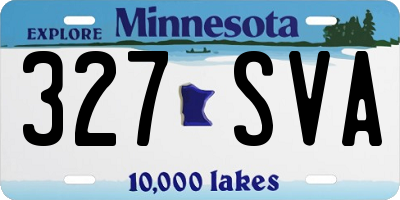 MN license plate 327SVA