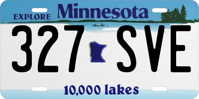 MN license plate 327SVE