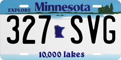 MN license plate 327SVG
