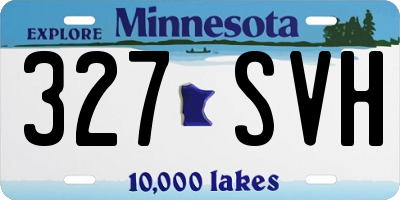 MN license plate 327SVH