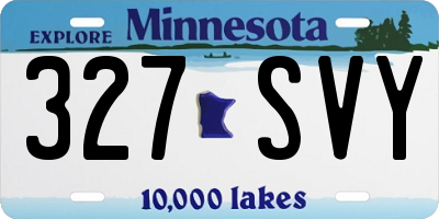 MN license plate 327SVY