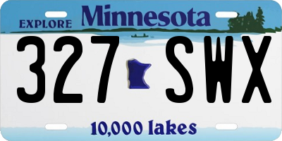 MN license plate 327SWX