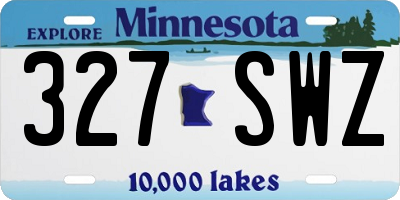 MN license plate 327SWZ