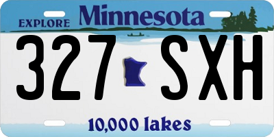 MN license plate 327SXH