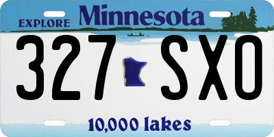 MN license plate 327SXO