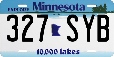 MN license plate 327SYB