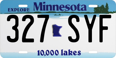 MN license plate 327SYF