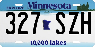 MN license plate 327SZH