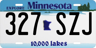 MN license plate 327SZJ