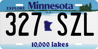 MN license plate 327SZL