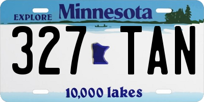 MN license plate 327TAN