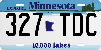MN license plate 327TDC