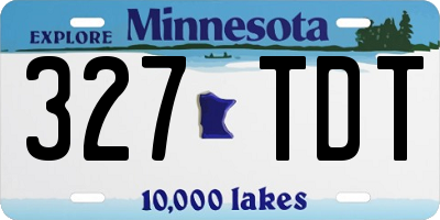 MN license plate 327TDT