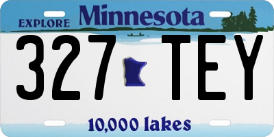 MN license plate 327TEY
