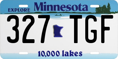 MN license plate 327TGF