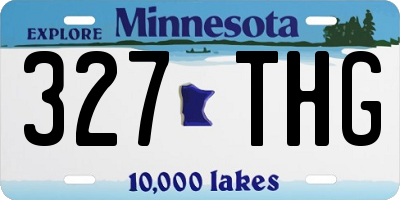 MN license plate 327THG