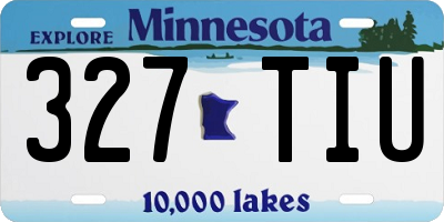 MN license plate 327TIU