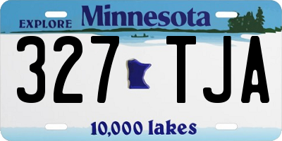 MN license plate 327TJA