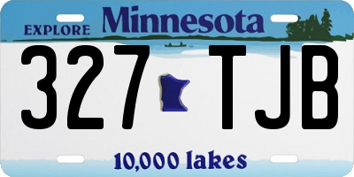 MN license plate 327TJB