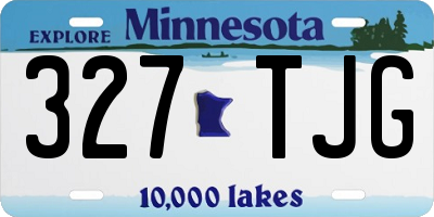 MN license plate 327TJG