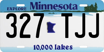 MN license plate 327TJJ
