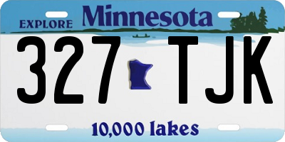 MN license plate 327TJK