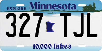 MN license plate 327TJL
