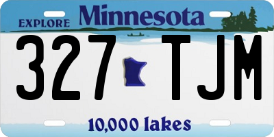 MN license plate 327TJM