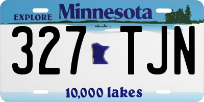 MN license plate 327TJN