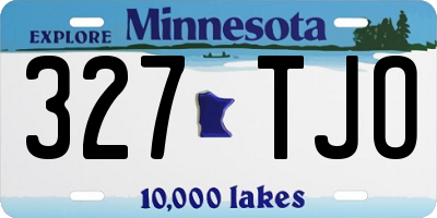 MN license plate 327TJO