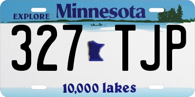 MN license plate 327TJP