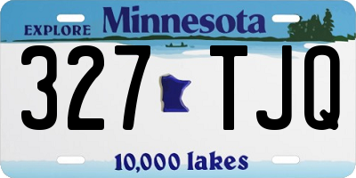MN license plate 327TJQ