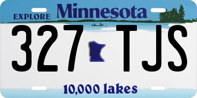MN license plate 327TJS