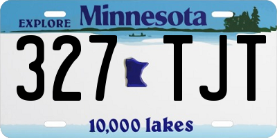 MN license plate 327TJT