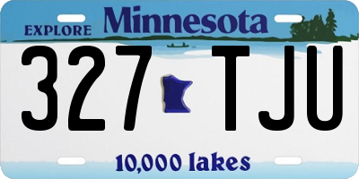 MN license plate 327TJU