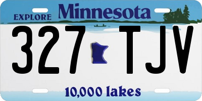 MN license plate 327TJV