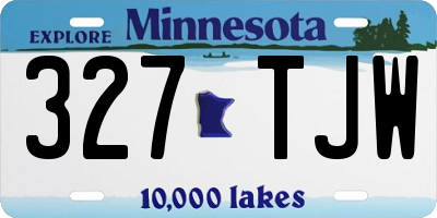 MN license plate 327TJW