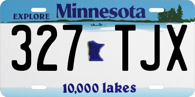 MN license plate 327TJX