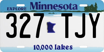 MN license plate 327TJY