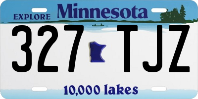 MN license plate 327TJZ
