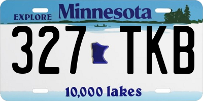 MN license plate 327TKB